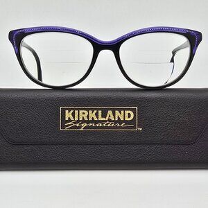 *SOLD* Kirkland Signature KS Mary Black Purple Cat Eye Eyeglasses Frame w/ Case